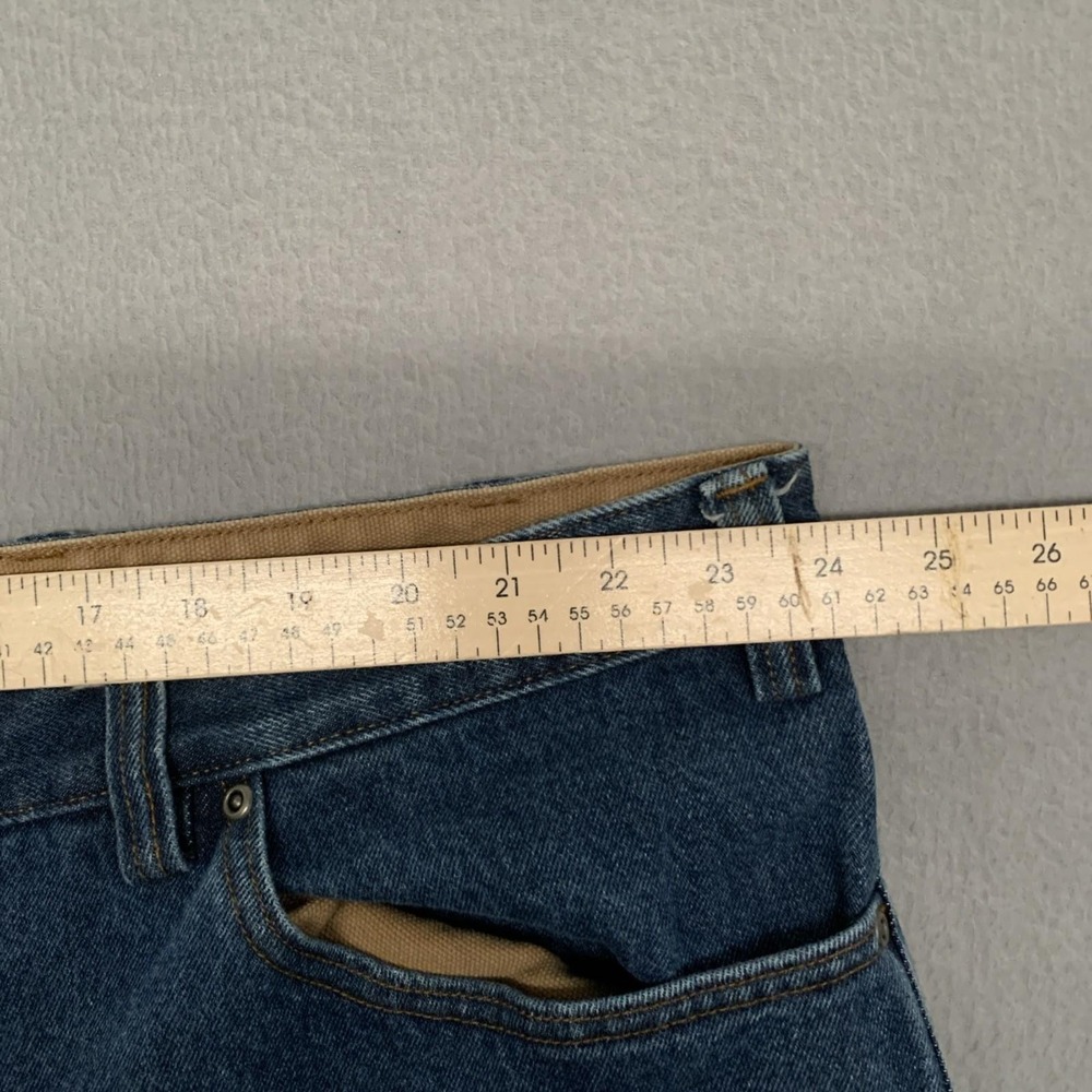 Duluth Trading Jean Men 48x32 Blue Straight Work Heavy Relaxed Fire Hose 3237-18 - Picture 7 of 10